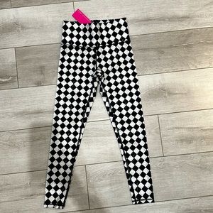 NWT Terez Dance Floor leggings checkered Sz S